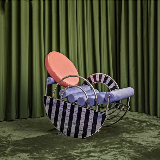 HOME DECORATION ITEM CHAIRS  FU006  Comfortable Creative Decoration Rocking Chair Living Room Furniture Leather Lounge Chair Leisure Chair